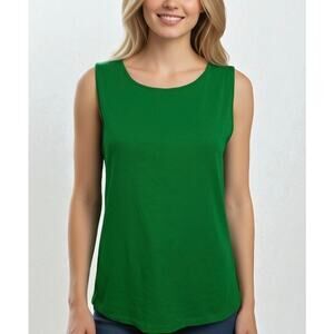 2/$30 J. Crew Slim Fit Cotton Shell Tank Top Kelly Green BF029 Size L